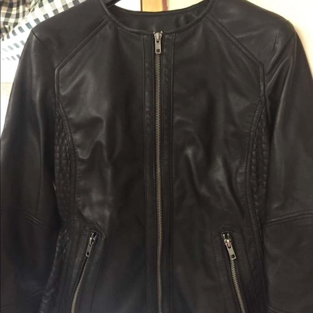 XS Black Wilson’s Leather Black Rivet Jacket NWT